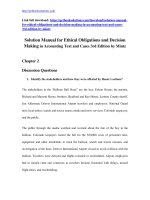 Solution manual for ethical obligations and decision making in accounting text and cases 3rd edition by mintz 