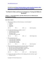 Test bank for ethics and issues in contemporary nursing 2nd edition by burkhardt 