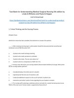 Test bank for understanding medical surgical nursing 5th edition by williams and hopper 