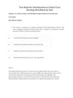 Test bank for introduction to critical care nursing 6th edition by sole download 