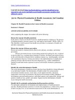 Instructor manual for physical examination and health assessment canadian 2nd edition by jarvis  