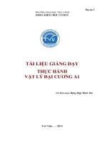 TÀI LIỆU GIẢNG DẠY THỰC HÀNH VẬT LÝ ĐẠI CƯƠNG A1