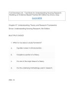 Test bank for understanding nursing research building an evidence based practice 6th edition by grove gray 