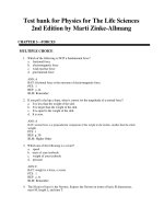 Test bank for physics for the life sciences 2nd edition by marti zinke allmang download 