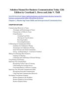 Solutions manual business communication today 12th edition bovee 