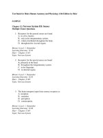 Download full test bank for holes human anatomy and physiology 12th edition by shier 
