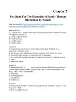 Test bank for the essentials of family therapy 6th edition by nichols 