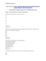 Test bank for organic chemistry 7th edition by bruice 