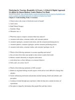 Marketing for tourism hospitality and events a global and digital approach 1st edition by hudson test bank 