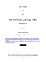 Introduction to audiology today the allyn and bacon communication sciences and disorders series 1st edition by hall test bank 