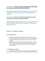 Solution manual for thinking critically about society an introduction to sociology 1st edition by westhaver 