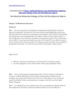 Test bank for molecular biology of the cell 5th edition by alberts 