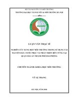 Nghiên cứu xung đột môi trường trong sử dụng tài nguyên đất, nước phục vụ phát triển bền vững tại quận hải an thành phố hải phòng 