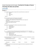 Test bank for principles of human physiology 5th edition by stanfield 