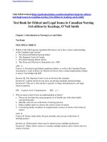 Test bank for ethical and legal issues in canadian nursing 3rd edition by keatings ou2019neil smith 