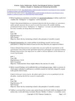 An introduction to psychological science canadian 1st edition by krause corts smith dolderman test bank 