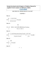 Solution manual for applied circuit analysis 1st edition by sadiku 