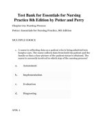 Download PDF test bank for essentials for nursing practice 8th edition by potter and perry 