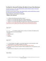 Test bank for abnormal psychology 6th edition by susan download 