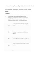 Test bank for focus on nursing pharmacology 6th edition by amy morrison karch download 