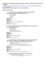 Test bank for abnormal psychology 15th edition by butcher mineka hooley 