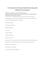 Link full download test bank for mental health nursing 6th edition by fontaine 