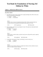 Link full download test bank for foundations of nursing 3rd edition by white 