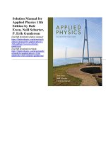Solution manual for applied physics 11th edition by ewen schurter gundersen 