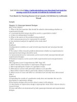 Test bank for nursing research in canada 3rd edition by lobiondo wood 