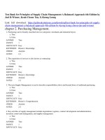 Test bank principles of supply chain management a balanced approach 4th edition wisner 