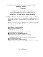 Solution manual for accounting information systems 13th edition by romney download 