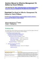 Solution manual for effective management 7th edition by chuck williams 