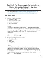 Test bank for oceanography an invitation to marine science 8th edition by garrison 