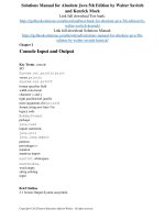 Solutions manual for absolute java 5th edition by walter savitch kenrick 