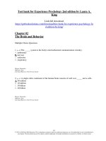 Test bank for experience psychology 2nd edition by king 