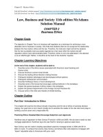 Law business and society 11th edition mcadams solution manual 