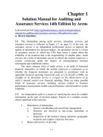 Solution manual for auditing and assurance services 14th edition by arens 