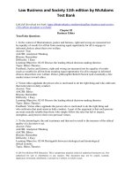 Law business and society 11th edition by mcadams test bank 