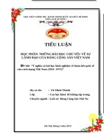 Đề tài Ý nghĩa và bài học kinh nghiệm về đoàn kết quốc tế của cách mạng Việt Nam (1954 -1975)