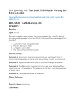 Test bank child health nursing 3rd edition by ball 