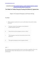 Test bank for medical surgical nursing 6th edition by ignatavicius 