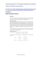 Solutions manual for a friendly introduction to number theory 4th edition by silverman 