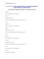 Test bank for organic chemistry 1st edition by klein 