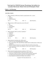 Link full download test bank for CDN ED human physiology 2nd edition by sherwood kell and ward 