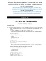 Solutions manual for 2010 federal taxation with HR block taxcut 4th edition by pratt and kulsrud 