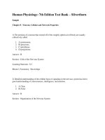 Human physiology an integrated approach 7th edition by silverthorn test bank 