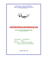 CHUYÊN đề học SINH GIỎI môn hóa học lớp 8,9 bài TOÁN về OXI  KIM LOẠI với DUNG DỊCH AXIT NITRIC