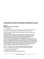 Download test bank for economic development 12th edition by todaro