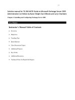 Solution manual for 70 284 MCSE guide to microsoft exchange server 2003 administration 1st edition by wright dinicolo chambers 