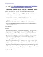 Test bank for maternal child nursing care 3rd edition by london 